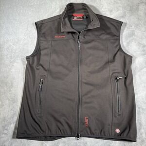 Men's Mammut Windstopper Vest Waistcoat Softshell black Hiking Outdoor sz 2XL